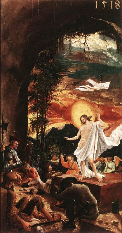 ALTDORFER, Albrecht The Resurrection of Christ  jjkk Germany oil painting art